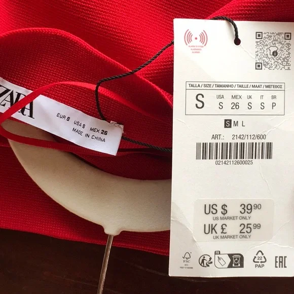 NWT Zara Red Top - Picture 6 of 7